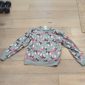 Bioworld Sanrio Kuromi and My Melody Gray Sweatshirt with Pink and Black